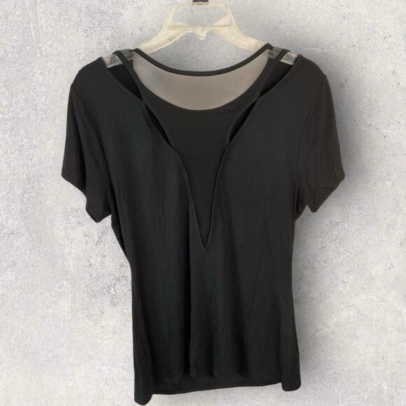 Harley‑Davidson Womens Large Devils Fume Embellished Mesh Back Tee Black - Picture 5 of 10